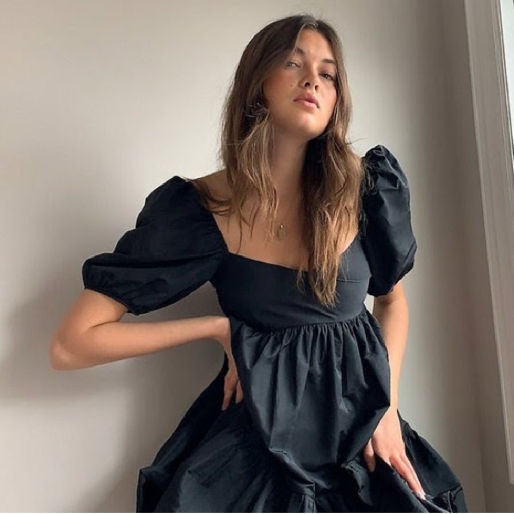 Aritzia Wilfred Serenade Taffeta empire waist dress